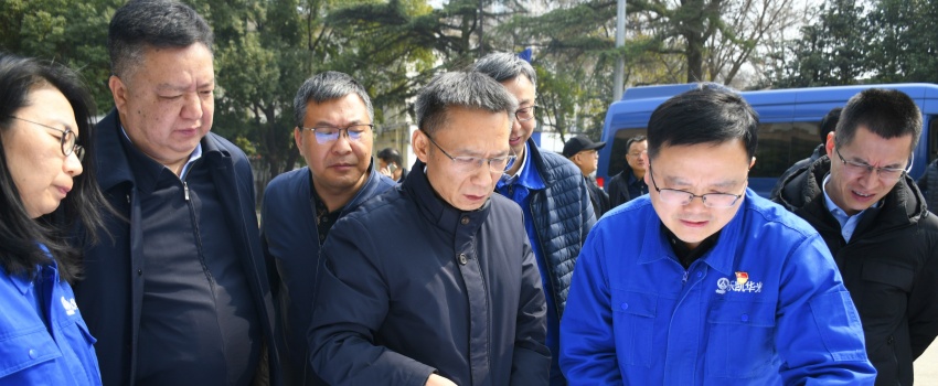 集團(tuán)公司黨組成員、總會計師陳林到樂凱華光調(diào)研